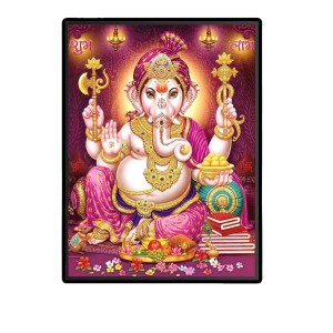 Ganesh Laminated Photo - 5x7 Inches, Divine Blessings for Home & Office and Temple Decoration Ganesh Laminated Photo - 5x7 Inches, Divine Blessings for Home & Office and Temple Decoration