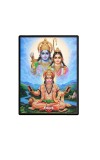 Hanuman with Ram Sita Laminated Photo - 11x13 Inches, Divine Blessings for Home & Office and Temple Decoration