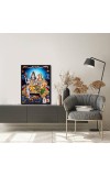Shiva Family Laminated Photo - 5x7 Inches, Divine Blessings for Home & Office and Temple Decoration