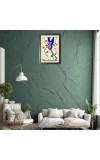 illustration in Stained Glass Style Black Photo Frame Funny Animal and Bird Cartoon Art