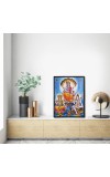 Brahma Vishnu & Shiva Laminated Photo - 5x7 Inches, Divine Blessings for Home & Office and Temple Decoration