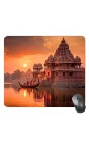 Customized Ayodhya Ram Mandir Picture Sublimation Mouse Pad | 8 X 7.5 Inch | Smooth Cloth Surface | Non-Slip Rubber Base | Personalized Mousepad for Laptop & Desktop (F16983)