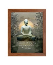 Buddha & Famous Quote Brown Frame, 10x14InchesInspirational Wall Art for Office, Home DecorIdeal Spiritual Gift