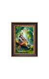Sree Krishna and Shree Radha Digital Print Photo 6.7x8.7 inches - Vibrant Religious Wall Art for Home or Office Decor.