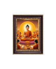 Lord Gautam Buddha Digital Print Photo 6.7x8.7 inches - Vibrant Religious Wall Art for Home, Office and Temple Decor.
