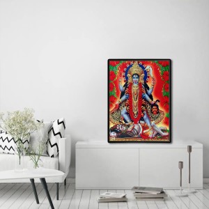 Maa Kali Laminated Photo (13x15 Inches) Divine Blessings for Home & Office and Temple Decoration