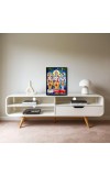 Brahma Vishnu & Shiva Laminated Photo - 5x7 Inches, Divine Blessings for Home & Office and Temple Decoration