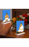 Anukul Chandra Thakur & Jagajanani Sree Sree Barama Acrylic T-Style Photo Stand, Compact and Stylish Spiritual Display, easily change 2 photos (Pack of 1)