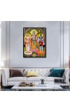 Brahma Vishnu Shiva Laminated Photo - 5x7 Inches, Divine Blessings for Home & Office and Temple Decoration