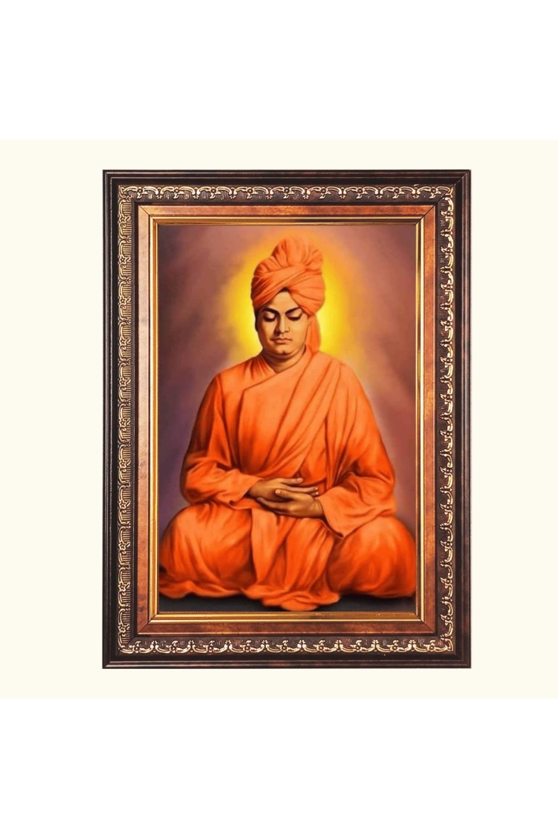 Sri Swami Vivekananda Color Photo 10x14 Inch - Vibrant Religious Wall Art for Home or Office Decor.
