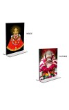 Lord Khatu shyam Acrylic T-Style Photo Stand - 5x7 Inches, Compact and Stylish Spiritual Display, easily change 2 photos (Pack of 1)