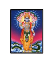 Vishnu Laminated Photo - 9x11 Inches, Divine Blessings for Home & Office and Temple Decoration