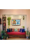 Lord surya and varuna Photo Frame - 13x17Inches - Spiritual Artwork for Home Decor, Puja Room and Office Decoration