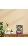 Maa Lakshmi Laminated Photo - 13x15 Inches, Divine Blessings for Home & Office and Temple Decoration