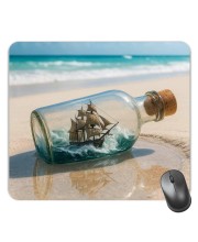 Customized Beautiful Sea in Bottle Picture Sublimation Mouse Pad | 8 X 7.5 Inch | Smooth Cloth Surface | Non-Slip Rubber Base | Personalized Mousepad for Laptop & Desktop (F17310)