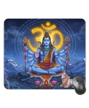 Customized Lord Shiva Picture Sublimation Mouse Pad | 8 X 7.5 Inch | Smooth Cloth Surface | Non-Slip Rubber Base | Personalized Mousepad for Laptop & Desktop (F17024)