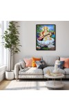 Saraswati Laminated Photo - 5x7 Inches, Divine Blessings for Home & Office and Temple Decoration