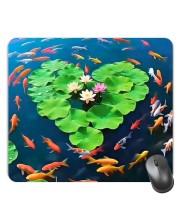 Customized Beautiful Fishes Picture Sublimation Mouse Pad | 8 X 7.5 Inch | Smooth Cloth Surface | Non-Slip Rubber Base | Personalized Mousepad for Laptop & Desktop (F17273)