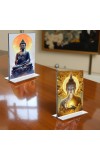 Buddha Acrylic T-Style Photo Stand - 11x13 Inches, Compact and Stylish Spiritual Display, easily change 2 photos (Pack of 1)