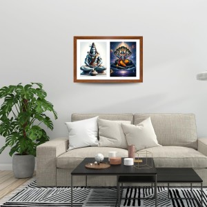 Lord shiva and vishnu Photo Frame - 13x17Inches - Spiritual Artwork for Home Decor, Puja Room and Office Decoration