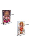 Debi Lakshmi & Debi Durga Acrylic T-Style Photo Stand - 5x7 Inches, Compact and Stylish Spiritual Display, easily change 2 photos (Pack of 1)