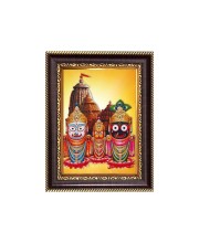 Sri Jagannath, Subhadra and Balaram Digital Print Photo 6.7x8.7 inches - Vibrant Religious Wall Art for Home, Office and Temple Decor.