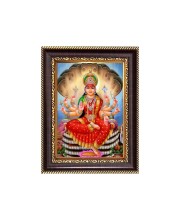Sri Veera Lakshmi Mata Digital Print Photo 6.7x8.7 inches - Vibrant Religious Wall Art for Home, Office and Temple Decor.