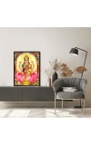 Lakshmi Laminated Photo - 5x7 Inches, Divine Blessings for Home & Office and Temple Decoration