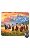 Customized Beautiful Horses Picture Sublimation Mouse Pad | 8 X 7.5 Inch | Smooth Cloth Surface | Non-Slip Rubber Base | Personalized Mousepad for Laptop & Desktop (F17318)