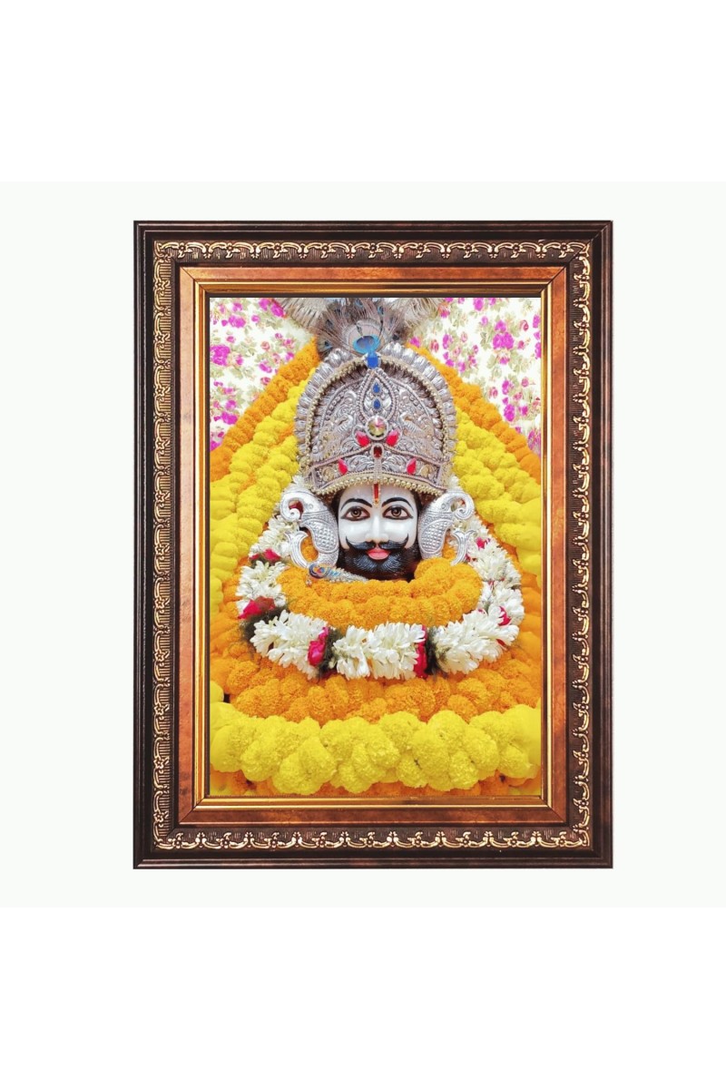 Sri Khatu Shyam Color Photo 10x14 Inch - Vibrant Religious Wall Art for Home or Office Decor.
