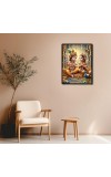 Baby Krishna Radha Laminated Photo - 11x13 Inches, Divine Blessings for Home & Office and Temple Decoration