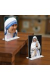 Mother Teresa Acrylic T-Style Photo Stand, Compact and Stylish Spiritual Display, easily change 2 photos (Pack of 1)