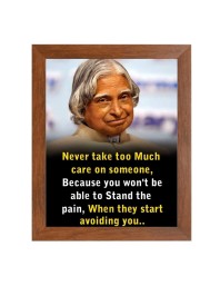 A P J Abdul Kalam & Famous Quote Brown Frame, 10x14InchesInspirational Wall Art for Office, Home DecorIdeal Spiritual Gift