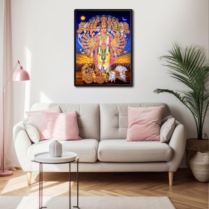 Krishna Virat Roop Avtar Mahabharat Laminated Photo - 13x15 Inches, Divine Blessings for Home & Office and Temple Decoration