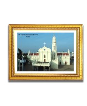 St. Francis Xavier Church Photo Frame, 10x14 Inches Beautiful Elegant Framed Wall Art of Iconic Cathedral
