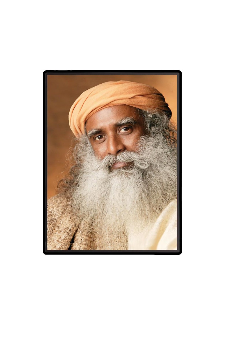 Sadhguru (Jaggi Vasudev) Laminated Photo - 7x9 Inches, Divine Blessings for Home & Office and Temple Decoration