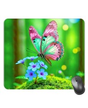 Customized Beautiful Butterfly Picture Sublimation Mouse Pad | 8 X 7.5 Inch | Smooth Cloth Surface | Non-Slip Rubber Base | Personalized Mousepad for Laptop & Desktop (F17237)