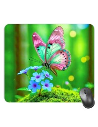 Customized Beautiful Butterfly Picture Sublimation Mouse Pad | 8 X 7.5 Inch | Smooth Cloth Surface | Non-Slip Rubber Base | Personalized Mousepad for Laptop & Desktop (F17237)