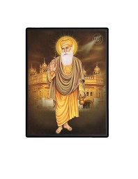 Guru Nanak Dev Ji Laminated Photo - 9x11 Inches, Divine Blessings for Home & Office and Temple Decoration