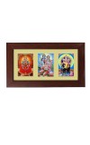 Sri Khatu Shyam Ji, Sri Hanuman, Sri Vishwakarma Color Photo Frame -14X7.5 Inch, Elegant Religious Home & Temple Decor