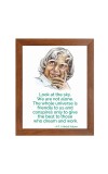 A P J Abdul Kalam & Famous Quote Brown Frame, 10x14InchesInspirational Wall Art for Office, Home DecorIdeal Spiritual Gift
