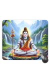 Customized Lord Shiva Picture Sublimation Mouse Pad | 8 X 7.5 Inch | Smooth Cloth Surface | Non-Slip Rubber Base | Personalized Mousepad for Laptop & Desktop (F17366)