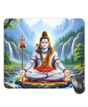 Customized Lord Shiva Picture Sublimation Mouse Pad | 8 X 7.5 Inch | Smooth Cloth Surface | Non-Slip Rubber Base | Personalized Mousepad for Laptop & Desktop (F17366)