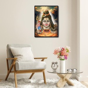 Shiva Laminated Photo - 5x7 Inches, Divine Blessings for Home & Office and Temple Decoration