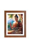 Buddha & Famous Quote Brown Frame, 14x18InchesInspirational Wall Art for Office, Home DecorIdeal Spiritual Gift