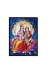 Vishnu Lakshmi Laminated Photo - 5x7 Inches, Divine Blessings for Home & Office and Temple Decoration