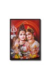 Shiva Family Laminated Photo - 5x7 Inches, Divine Blessings for Home & Office and Temple Decoration