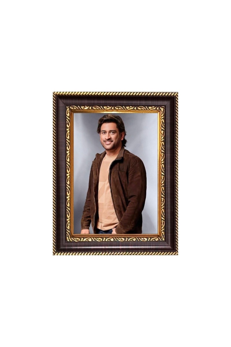 Sri Mahendra Singh Dhoni Digital Print Photo 6.7x8.7 inches - Vibrant Religious Wall Art for Home or Office Decor.