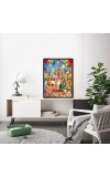 Ram Darbar Laminated Photo - 13x15 Inches, Divine Blessings for Home & Office and Temple Decoration