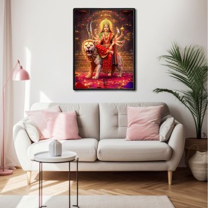 Durga Laminated Photo - 5x7 Inches, Divine Blessings for Home & Office and Temple Decoration